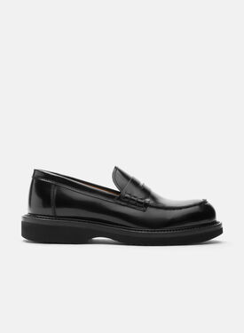 Michelle Black Bright Scarosso: Black - Brushed Calf MICHELLELOAF