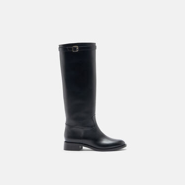 Lauren Black Scarosso: Black - Calf LAURENBOOT