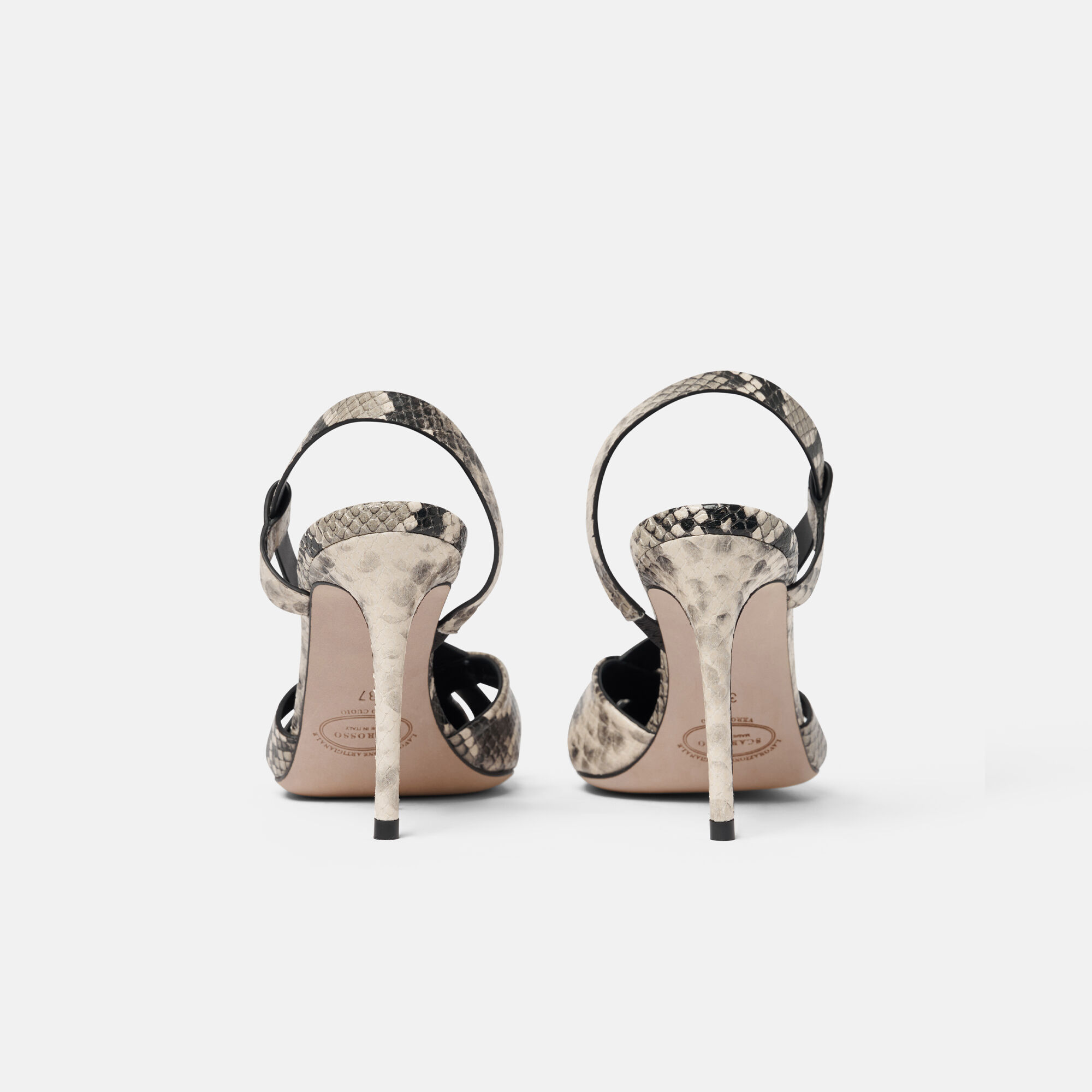 Athena Python Scarosso: Grey - Snake-Printed Calf ATHENAPUMP