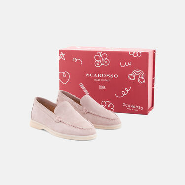 Ludovica Girl Pink Suede Scarosso: Pink - Suede LUDOVICAKLOAF