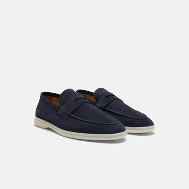 Luciano Blue Suede Scarosso: Blue - Suede LUCIANOLOAF