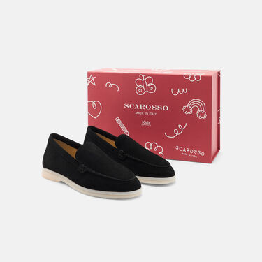 Ludovico Boy Black Suede Edit Scarosso: Black - Suede LUDOVICOKLOAF