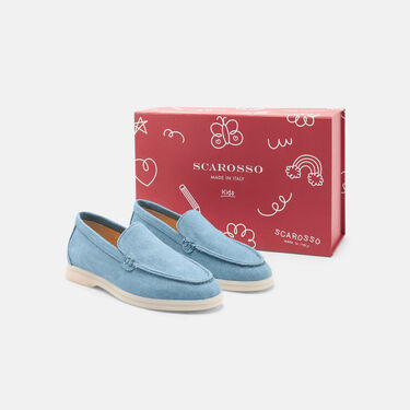 Ludovica Girl Light Blue Denim Scarosso: Light Blue - Denim LUDOVICAKLOAF