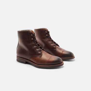 Paolo Caramel Lux Scarosso: Brown - Calf PAOLOBOOT