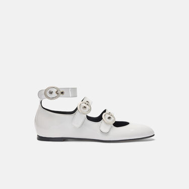 Linda II White Patent Scarosso: White LINDAIIBALL