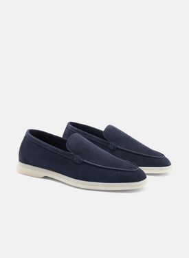 Ludovica Blue Suede Scarosso: Blue - Suede LUDOVICALOAF