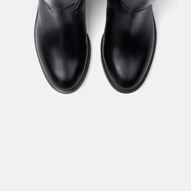 Lauren Black Scarosso: Black - Calf LAURENBOOT