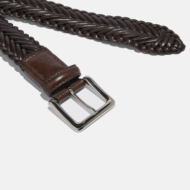 Ceinture Marron Tressée Scarosso: Veau marron BRAIDEDBELT