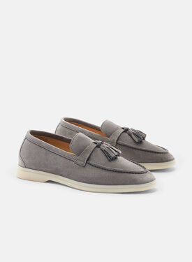 Leandra Grey Suede Scarosso: Grey - Suede LEANDRALOAF