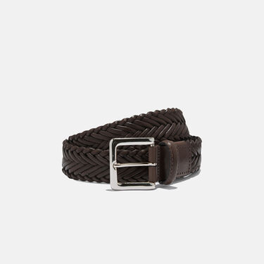 Ceinture Marron Tressée Scarosso: Veau marron BRAIDEDBELT