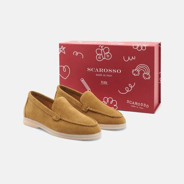 Ludovica Girl Beige Suede Scarosso: Beige - Suede LUDOVICAKLOAF