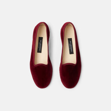 Valentina Bordeaux Samt Scarosso: Bordeaux - Samt VALENTINASLIP