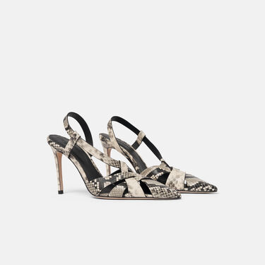 Athena Python Scarosso: Grey - Snake-Printed Calf ATHENAPUMP