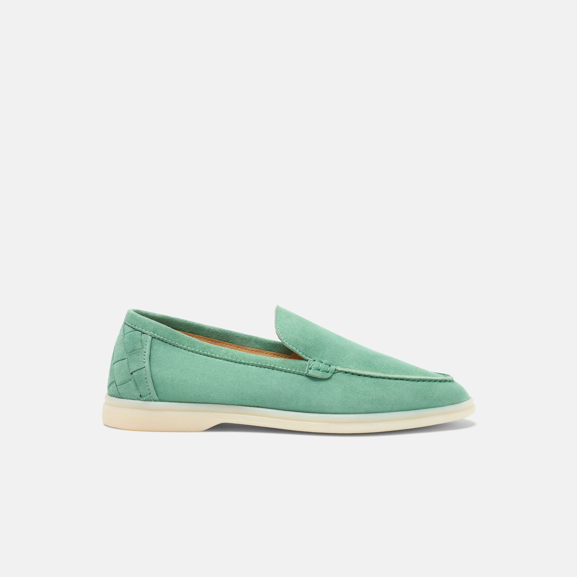 Ludovica Jade Green Woven Scarosso: Jade Green – Suede LUDOVICAPLOAF